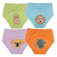 agazzang 動物圖案如廁訓練褲4件組, A款, 1組