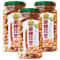 達人傳家 麻辣花生, 台灣嚴選, 250g, 3罐