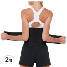 리치덕 이중지지 허리보호대 블랙, 2개