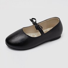 CHAAKAN SHOES 女童 Niette 蝴蝶結綁帶皮革瑪麗珍平底鞋 PMLTR3h537