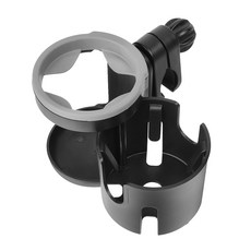 Joy O'li 嬰兒車二合一雙杯架, 黑色, 1個