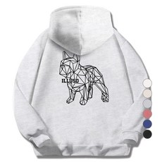 ILLUSO 柔軟拉絨黑色狗狗連帽衫