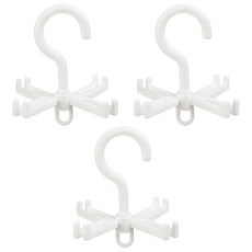 Jinyoung Company 領帶掛架 皮帶掛架, 3個, 白色