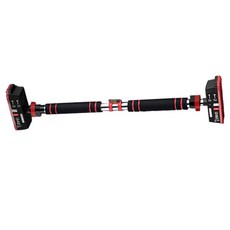 ALPHAPLAN 室內引體向上練習牆固定鐵桿 ALC01R, 黑+紅