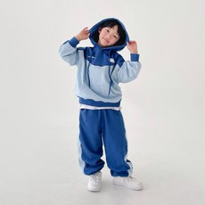 베리클로젯 남아 퍼포먼스 블럭 후드 상하의 키즈 주니어 유아 트레이닝 상하복 세트