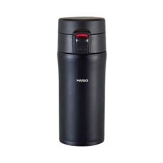 HARIO 好璃奧 彈蓋式保溫瓶 VSM-35B, 霧黑色, 350ml, 1個