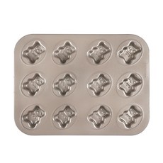 Hanomad 果凍熊瑪德蓮模具烤盤 12孔 金色