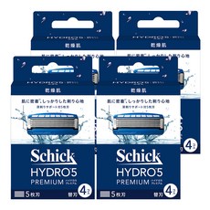 Schick 舒適牌 水次元5 PREMIUM刮鬍刀頭 濃厚保濕凝膠 減少40%摩擦, 4個裝, 4盒