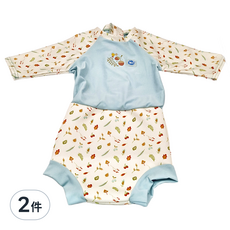 Happy Nappy Sunsuit 抗UV連身版游泳尿布褲 森林小橡果 2~3歲 XL 2件