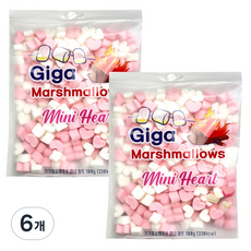 Giga 迷你愛心棉花糖, 100g, 6個