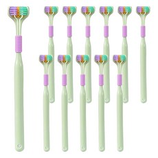 오픈스페이스 프리미엄 3면 칫솔 그린, 1개입, 12개