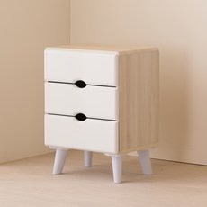 제이디퍼니처 고급 3단 서랍장, 백화이트, 1개