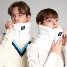 TECH SKIN 徽章標誌鋪棉頸圍, 白色, 1個