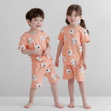 HOLABABY 兒童透氣Friends竹節棉五分家居服上下套裝