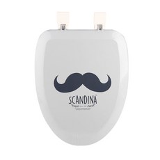 샤바스 스칸디나 하드 O형 변기커버, 화이트, 1개