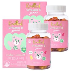 Knotted 維他命D軟糖 蘋果&檸檬口味, 150g, 2罐