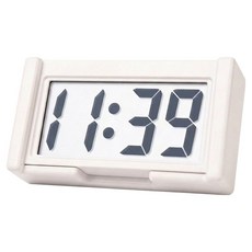 꾸지 접착식 미니 LCD 디지털 시계, 화이트