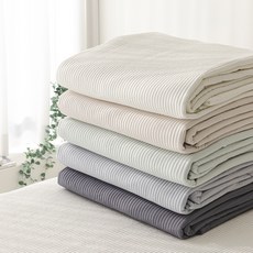 防塵直紋絎縫防塵薄被兼薄墊, 燕麥色