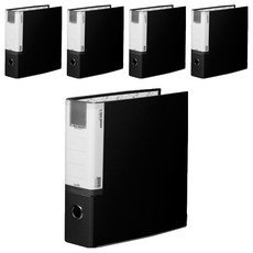 희망사무포인트 D링 합지 바인더 파일 5cm 3공, 흑색, 5개