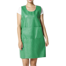 雷奧文斯 防水背心式圍裙, 綠色