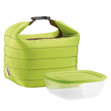 guzzini 隨行便當袋組 便當盒耐熱度-20°C~100°C 提袋尺寸22 x 18 x 22cm, 蘋果綠, 1組