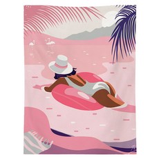 픽노아 플랫 일러스트 패브릭 태피스트리, 디자인 15