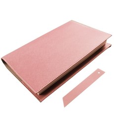 Ava Saffiano 標準型 書套 XL, 1個, 寶寶粉(書套), 隨機出貨(書籤)