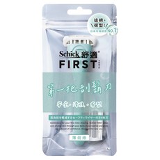 Schick 舒適牌 FIRST TOKYO 刮鬍刀組 新手入門首選 安全舒適, 1組