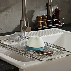 All Day Kitchen 全不鏽鋼 304 全滑動式碗盤瀝水架, 銀色, 1個, 1層