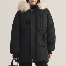 엘쏘 여성용 루즈핏 헤비 다운 패딩 점퍼