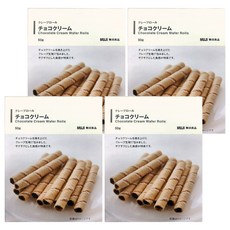 MUJI 無印良品捲心酥 可可奶油風味 S, 50g, 4盒