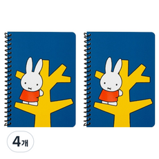 스튜디오에잇 미피 스프링 노트 B6, 블루, 4개