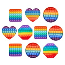 Luarmo 造型按壓泡泡10入, 顏色形狀隨機, 1套