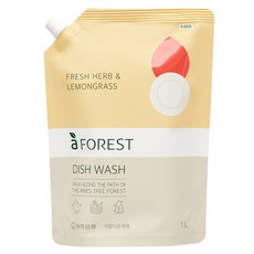 Aforest 清新草本廚房洗潔精, 1L, 1個