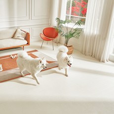 Riposo 엔젤 롤 강아지 매트, 아이보리, 1개