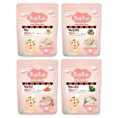 Ddoyahoya Green One Food 綜合米餅組 6個月以上 4包, 原味白米 + 白米南瓜 + 白米菠菜 + 白米胡蘿蔔, 80g, 1組