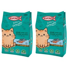 KUCINTA 科西塔貓乾糧 含Omega 3 & 6, 沙丁魚 + 蝦口味, 1kg, 2袋