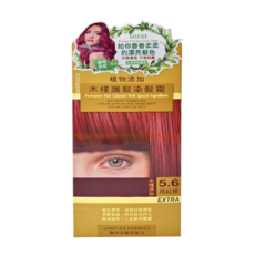 SOFEI 舒妃 木槿護髮染髮霜, 5.6 亮紅棕, 1組