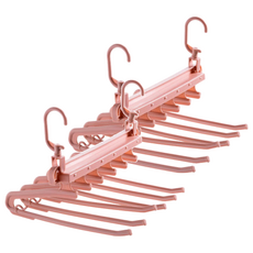 공간활용 6단 바지걸이 옷걸이, 핑크, 2개