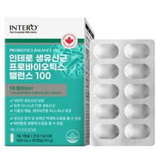 Intero Live 乳酸菌益生菌 30g, 60顆, 1盒