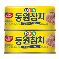 동원참치 DHA 통조림, 250g, 2개