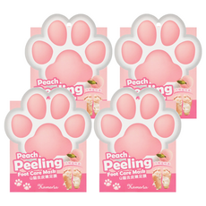 Kameria Q貓去皮嫩足膜, 水嫩蜜桃香, 2片, 4盒, 17ml