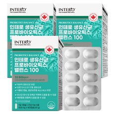 Intero Live Lactobacillus Probiotics Balance 100 禮盒裝+購物袋, 60顆, 3盒