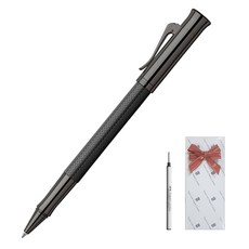 GRAF VON FABER-CASTELL Guilloche 黑色版鋼珠筆 + 水性筆芯組, 1套, 單一顏色