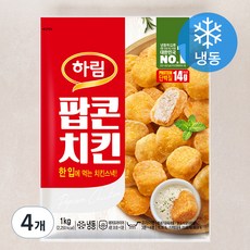 하림 팝콘치킨 (냉동), 1kg, 4개