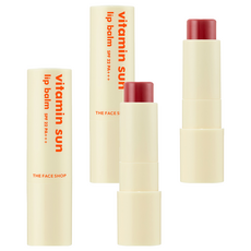 THE FACE SHOP 菲詩小舖 維他命防曬護唇膏, 紅色, 2個