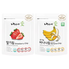 Naeiae 水果乾套組 草莓12g x 3包 + 香蕉25g x 3包, 111g, 1組