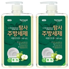 Tamsaa 蔬果碗盤清潔精 蘋果薄荷香, 940ml, 2瓶