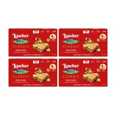 Loacker 萊佳哈斯 威化夾心酥 巧克力榛果口味, 180g, 4盒