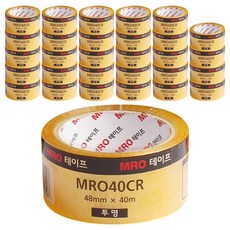 MRO 封箱膠帶 48mm x 40m, 透明, 60個